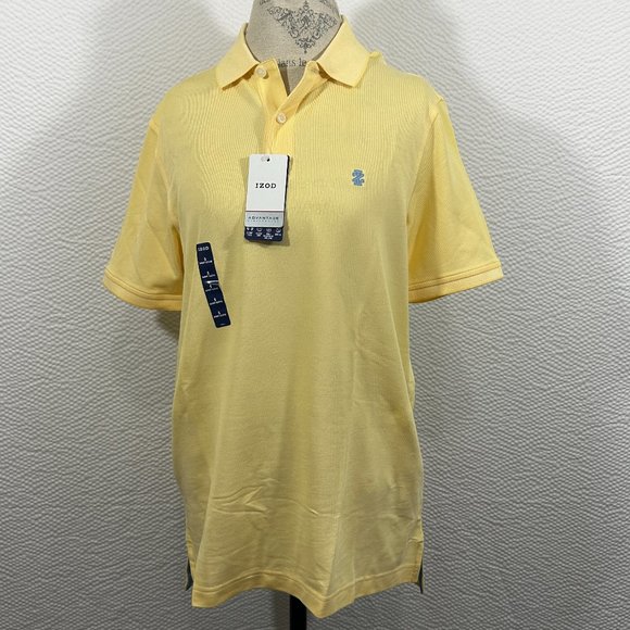 Izod Short Sleeve Advantage Performance Piqué Single Dye Polo Shirt nwt - Picture 2 of 8